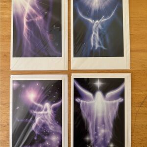 Ethereal Angel Greeting Card Art Prints - Set of 4
